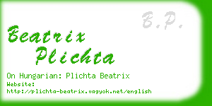 beatrix plichta business card